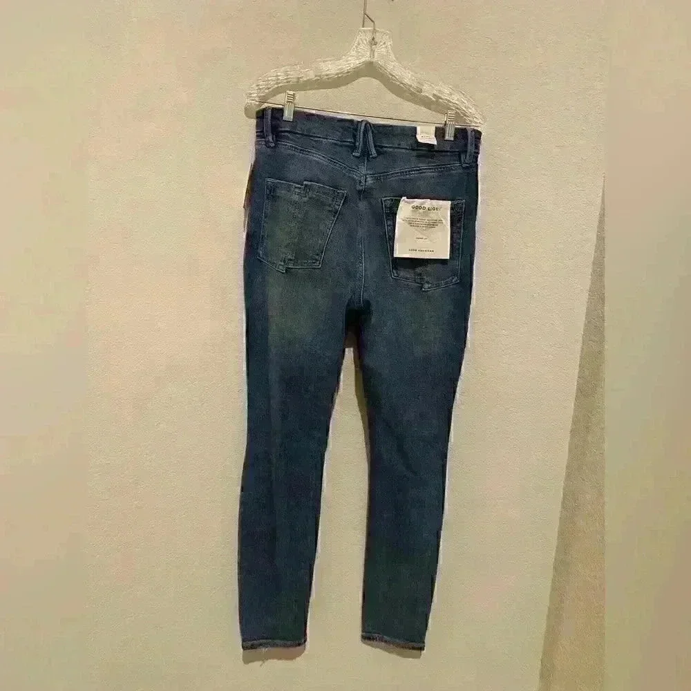NWT GOOD AMERICAN GOOD LEGS SKINNY JEANS IN INDIGO234 Sz 8/29